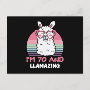 70. Geburtstag Llamazing Lama 70 Jahre alter Gebur Postkarte