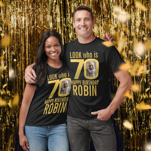 70. Geburtstag Look 70 benutzerdefiniertes Gold Fo T-Shirt