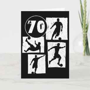 70. Geburtstag Mann Frau Fußballspieler Footll 70 Karte
