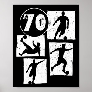 70. Geburtstag Mann Frau Fußballspieler Fußll 70 J Poster
