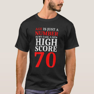 70. Geburtstag Mann Frau High Score 70 Jahre alt G T-Shirt