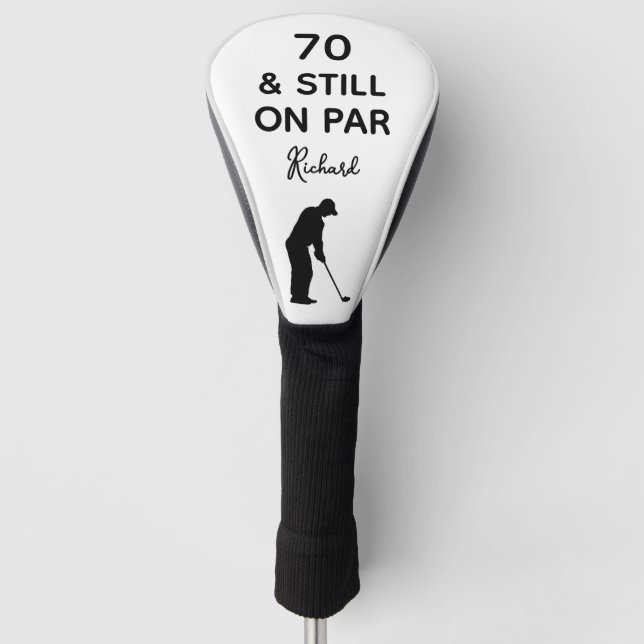 70. Geburtstag Männer Golfer Funny Custom Golf Headcover (Vorderseite)