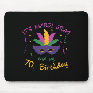 70. Geburtstag Mardi Gras Karneval Feier Shir Mousepad