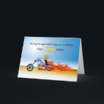 70. Geburtstag mit einem flammenden Motorrad Karte<br><div class="desc">Bleiben Sie auf und brennen Sie sich um! Ein brennendes Motorrad mit flammendem Gewitter,  ein blondes Reiten mit Ihren Geburtstagsgrüssen! Sehen Sie sich die ganze Kartenreihe für Altersgruppen und Beziehungen in meinem Geschäft an. Alle Kunstwerke,  Copyright Norma Cornes</div>