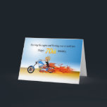 70. Geburtstag mit einem flammenden Motorrad Karte<br><div class="desc">Bleiben Sie auf und brennen Sie sich um! Ein brennendes Motorrad mit flammendem Gewitter,  ein blondes Reiten mit Ihren Geburtstagsgrüssen! Sehen Sie sich die ganze Kartenreihe für Altersgruppen und Beziehungen in meinem Geschäft an. Alle Kunstwerke,  Copyright Norma Cornes</div>