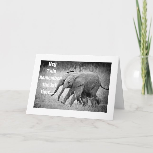 **70. GEBURTSTAG** MÖCHTEN SIE MEINE ***TWIN*** Ca Karte (Vorderseite)