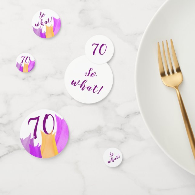 70. Geburtstag Motivierend Lila Tulips Konfetti (Gruppe)