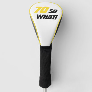 70. Geburtstag Motivierend Modernes Gelbschwarz Golf Headcover