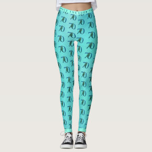 70. Geburtstag oder Jubiläum Pfauenmuster Leggings