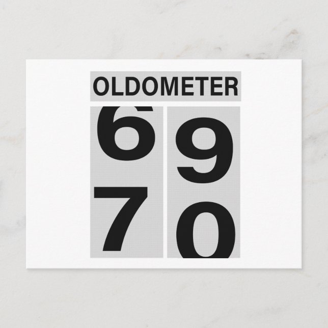 70. Geburtstag Oldometer Postkarte (Vorderseite)