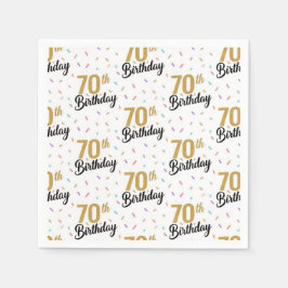 70. Geburtstag Papiertücher, Siebzig Geburtstag  Serviette