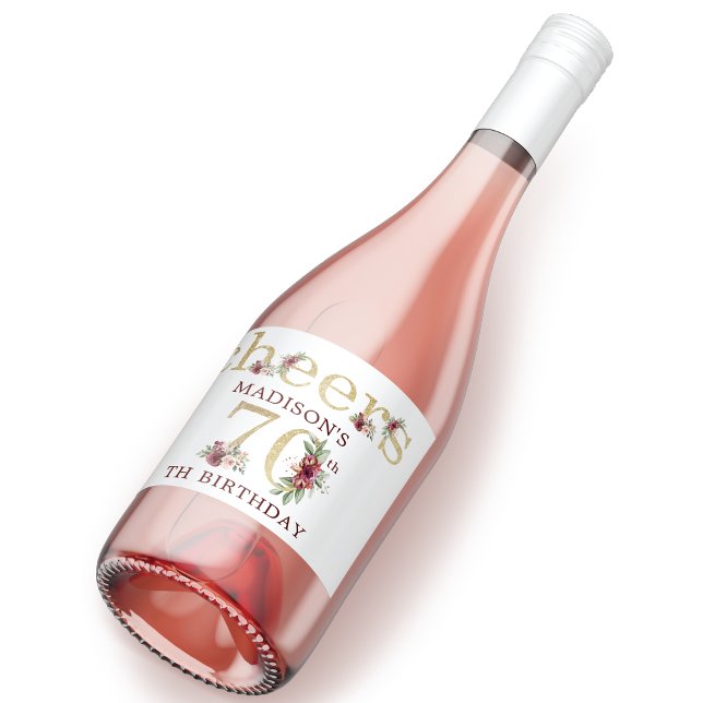 70. Geburtstag Personalisierte Goldflora (Von Creator hochgeladen)