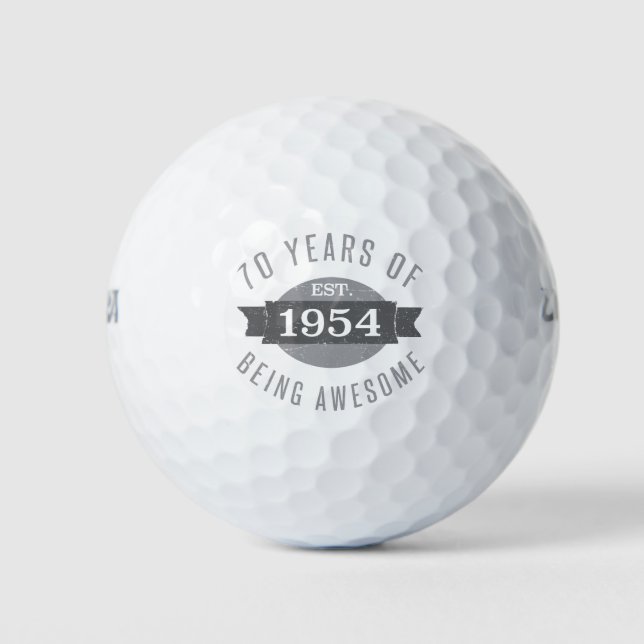70. Geburtstag Phantastisch 1954 Golfball (Vorderseite)