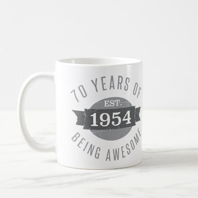 70. Geburtstag Phantastisch 1954 Kaffeetasse (Links)