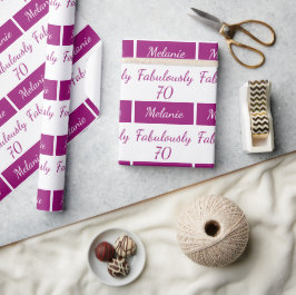 70. Geburtstag PINK fabelhaft 70 Wrapping Paper Geschenkpapier