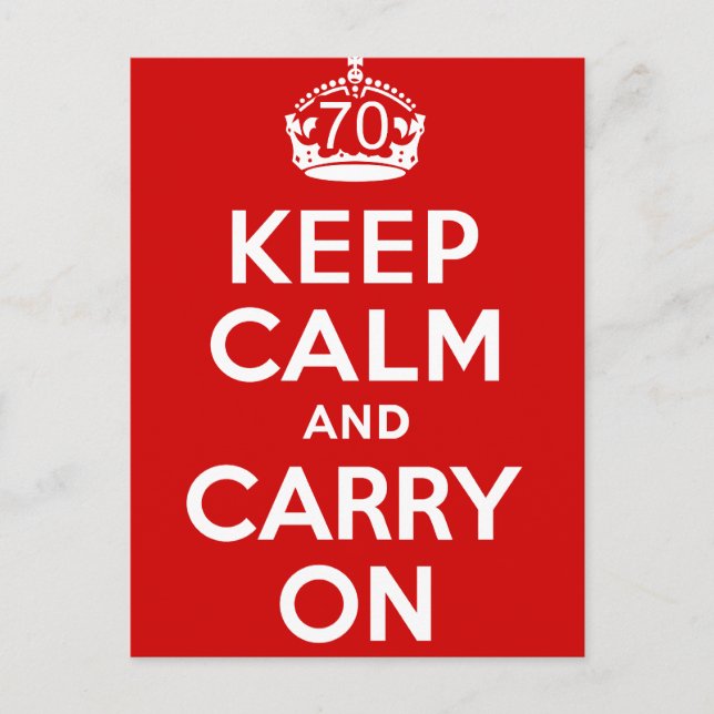 70. Geburtstag Postkarte (Vorderseite)