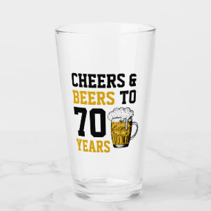 70. Geburtstag Prost & Bier auf 70 Jahre Lustig Glas