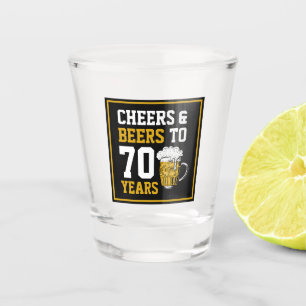 70. Geburtstag Prost & Bier für 70 Jahre Lustig Schnapsglas