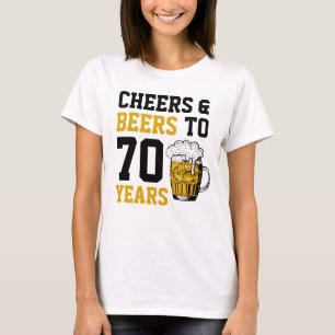 70. Geburtstag Prost & Bier für 70 Jahre Lustig T-Shirt