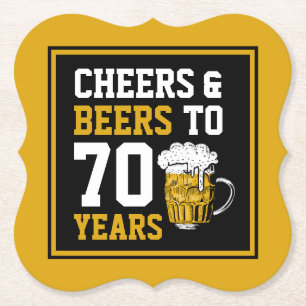 70. Geburtstag Prost & Bier für 70 Jahre Lustig Untersetzer