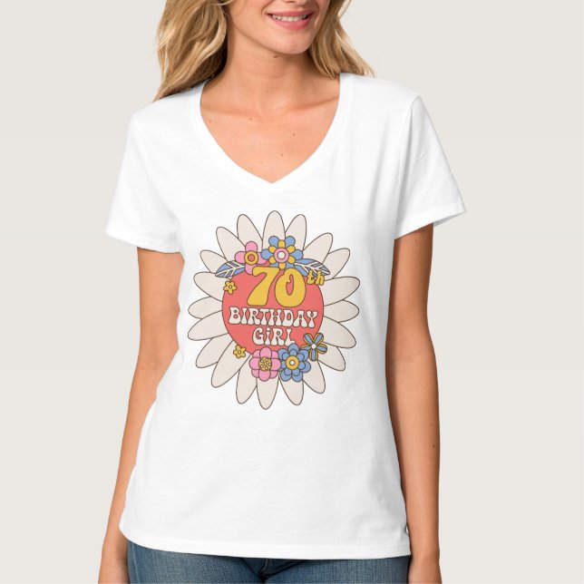 70. Geburtstag Retro 60er Geburtstag Shirt (Vorderseite)