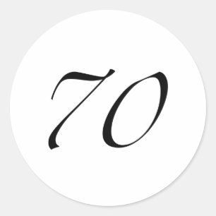 70. Geburtstag Runder Aufkleber