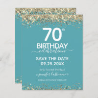 70. Geburtstag Save the Date Einladung