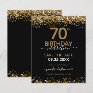 70. Geburtstag Save the Date Einladung