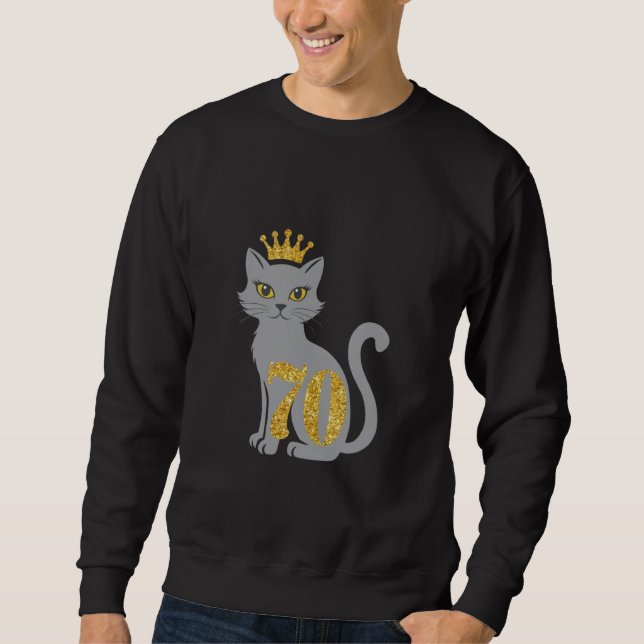 70. Geburtstag Shirt für Cat Lover (Vorderseite)