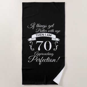 70. Geburtstag Spaß Annäherung Perfektion Strandtuch