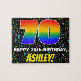 70. Geburtstag — Spaß, farbenfrohe Musiksymbole & Puzzle