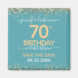 70. Geburtstag Speichern Sie das Datum-Magnet Magnet