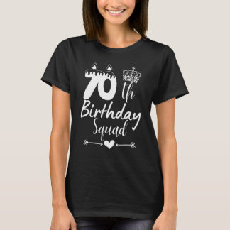 70. Geburtstag Squad Party Frauen Männer siebzig J T-Shirt