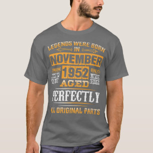 70. Geburtstag T-Shirt Legends Geboren im November