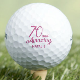 70. Geburtstag Tante Geschenk - Rosa 70 und Phanta Golfball
