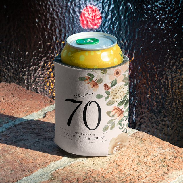 70. Geburtstag Vintag Dosenkühler (70th Birthday Vintage Floral Can Cooler
Sophisticated and elegant addition to any birthday party.)