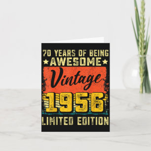 70. Geburtstag Vintage 1956 70 Jahre alte Dekorati Karte