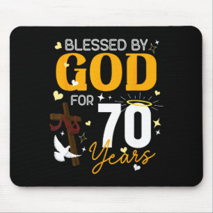 70. Geburtstag von Gott gesegnet für 70 Jahre alt Mousepad