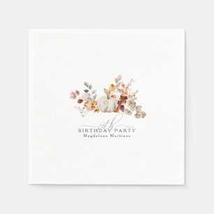 70. Geburtstag Weißpumpenfallen Blume Custom Serviette