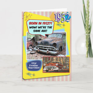 70. Geburtstag! Wow, genauso alt wie dieser Chevy Karte