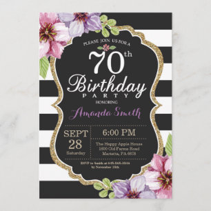 70. Geburtstags-Einladungs-Frauen. Einladung