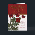 70. Geburtstags-Karte mit Rosen Karte<br><div class="desc">70. Geburtstags-Karte mit Rosen</div>