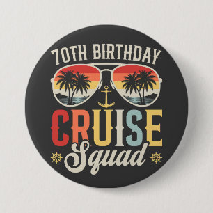 70. Geburtstags-Kreuzfahrt-Squad-Familie-Matching- Button