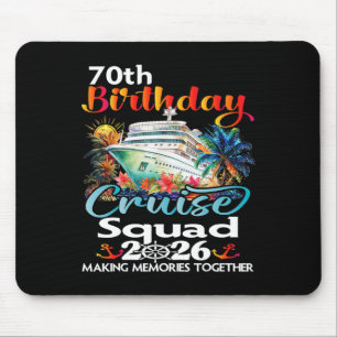 70. Geburtstags-Kreuzfahrt-Squad-Freunde-Familienu Mousepad