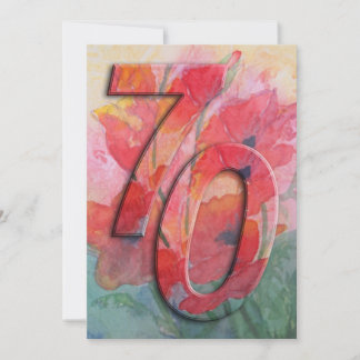 70. Geburtstags-Party Einladung - Freesias