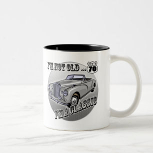 70. Geburtstags-T - Shirts und Geschenke Zweifarbige Tasse