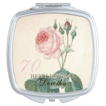 70. Geburtstags-Vintage Rose personalisiert