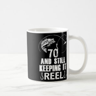 70. Geburtstagsangeln 70 Jahre alter Fischer Gesch Kaffeetasse