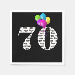 70. Geburtstagsballons Serviette