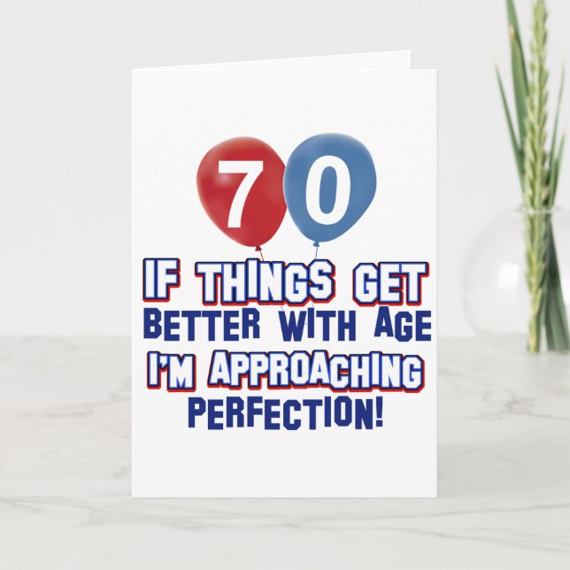 70. Geburtstagsdesigns Karte (Vorderseite)